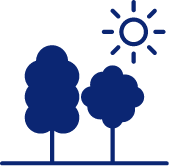 Icon: Sun and trees